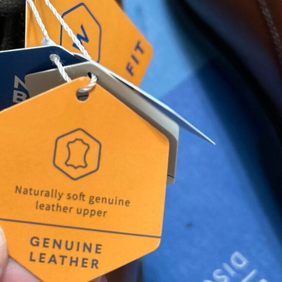 Nunn Bush Cognac Brown Leather Plain Toe Lace Up Oxford 9 Wide Memory Foam - Picture 11 of 14